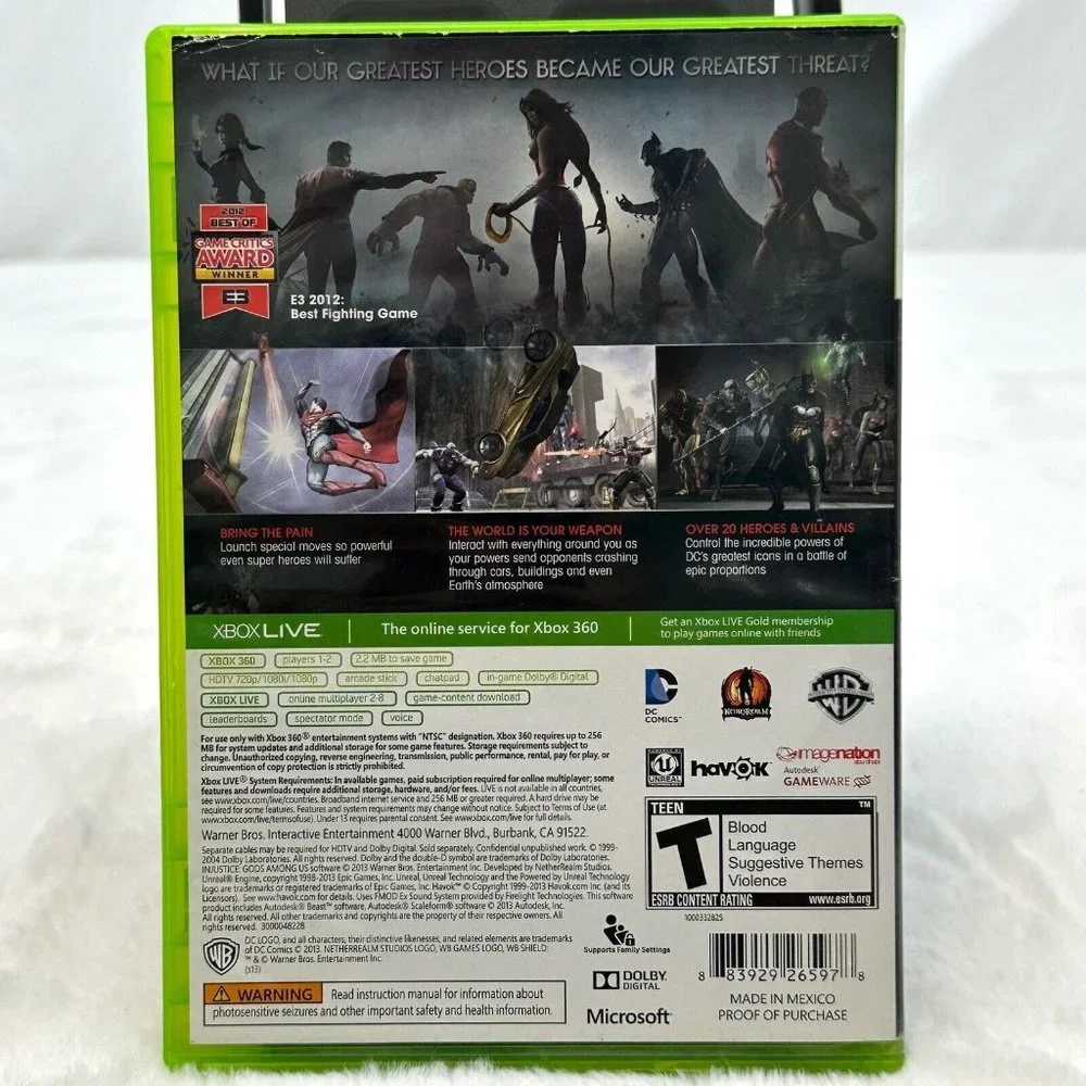 Injustice Gods Among Us XBOX 360 2013 WB Games
